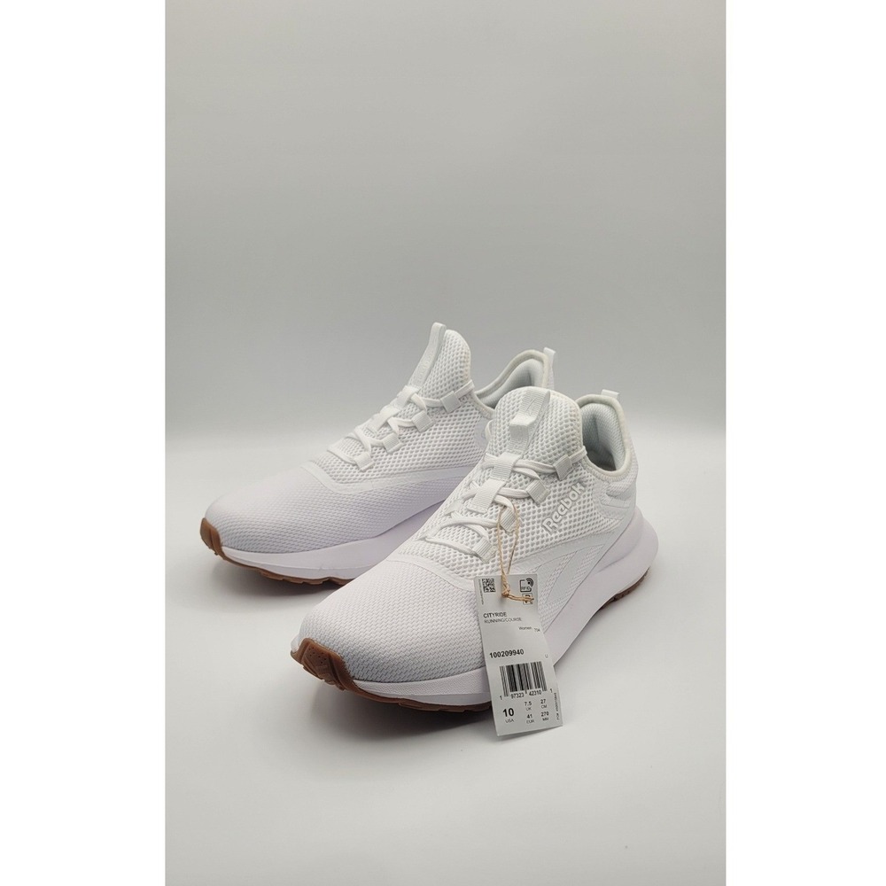 Reebok Cityride Womens Running Shoes 10 White Silver Walking Comfort NWT